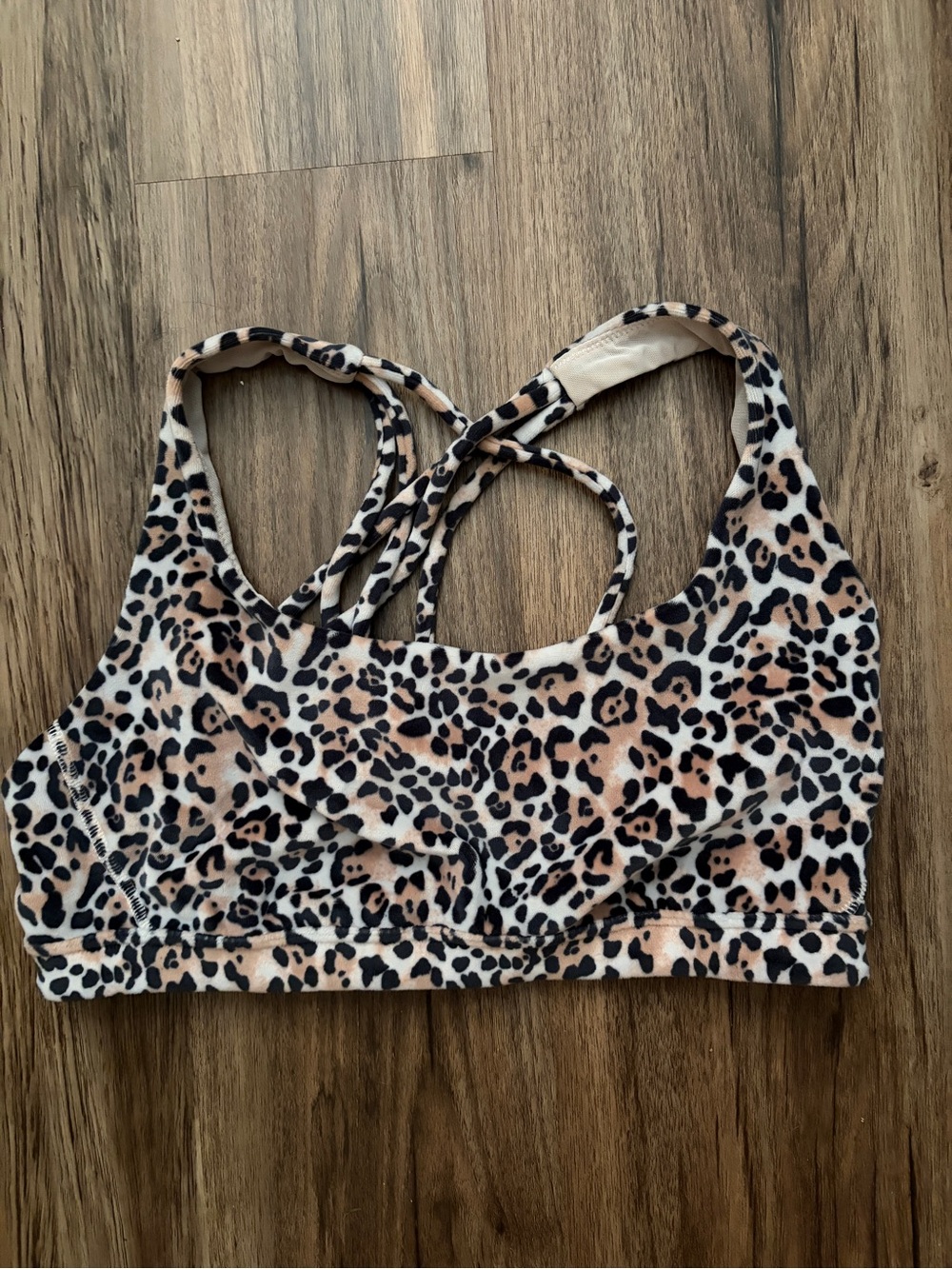 Victoria's Secret Leopard-Print Strappy Sports Bra /Leggings- Set